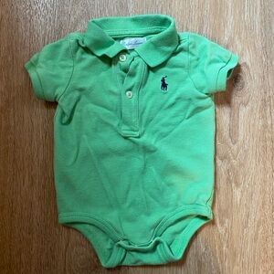 Ralph Lauren Green Polo Baby Bodysuit